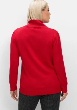 Pullover mit weitem Wasserfall-Rollkragen<sheego Sale