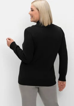 Pullover mit weitem Wasserfall-Rollkragen<sheego Hot