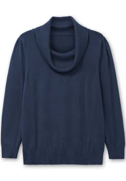 Pullover mit weitem Wasserfall-Rollkragen<sheego Fashion