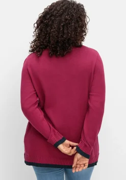 Pullover mit Wording im Intarsienstrick<sheego Online
