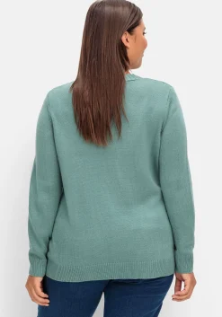 Pullover mit Zopfstrickmuster im Vorderteil<sheego Online