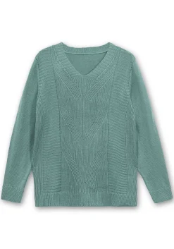 Pullover mit Zopfstrickmuster im Vorderteil<sheego Online