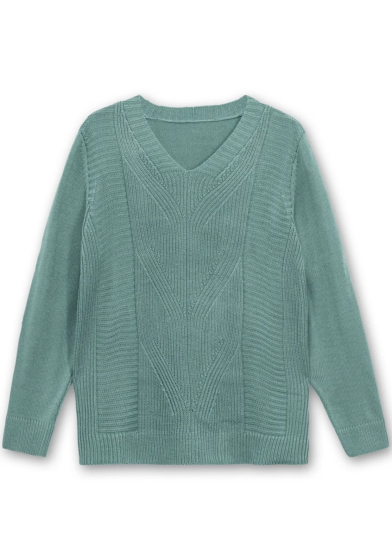 Pullover mit Zopfstrickmuster im Vorderteil<sheego Online
