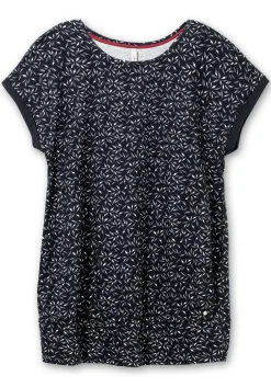 Relax-Shirtkleid mit Alloverdruck und breitem Saum<sheego Online