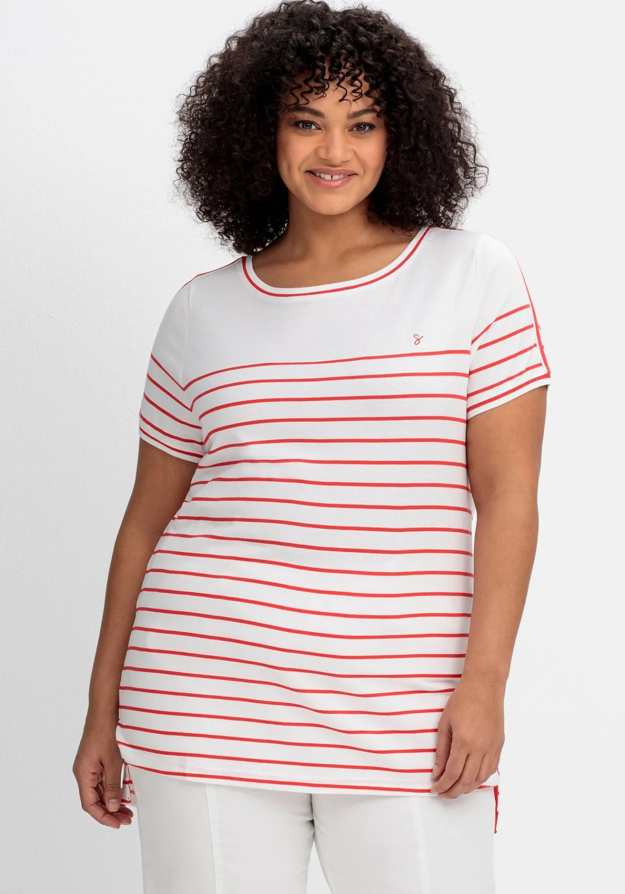 Ringelshirt mit Kontrastdetails<sheego Outlet
