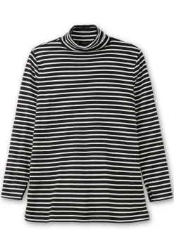 Ringelshirt mit Rollkragen, in Rippqualität<sheego New