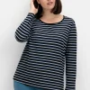 Ringelshirt mit Rundhalsausschnitt<sheego Discount