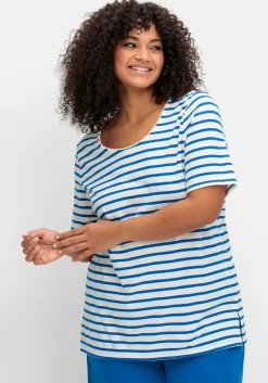 Ringelshirt mit Spitzenborte am Ausschnitt<sheego New