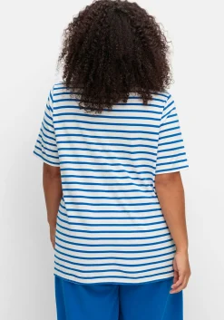 Ringelshirt mit Spitzenborte am Ausschnitt<sheego New