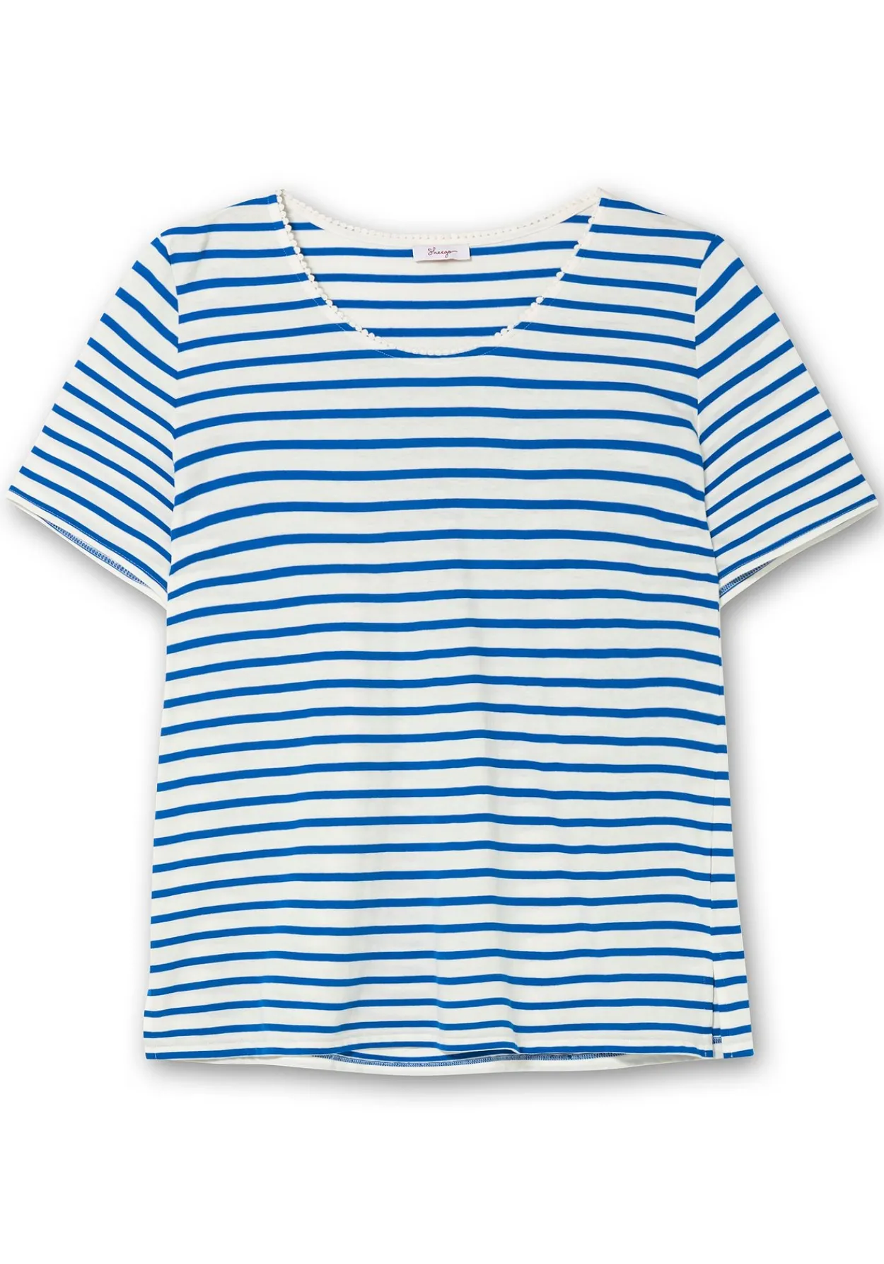 Ringelshirt mit Spitzenborte am Ausschnitt<sheego New