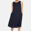 Ärmelloses Cocktailkleid mit Falten-Detail<sheego Outlet