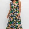 Ärmelloses Jerseykleid mit Blumendruck<sheego by Joe Browns Sale
