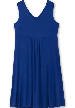 Ärmelloses Jerseykleid mit Raffung vorn<sheego Online