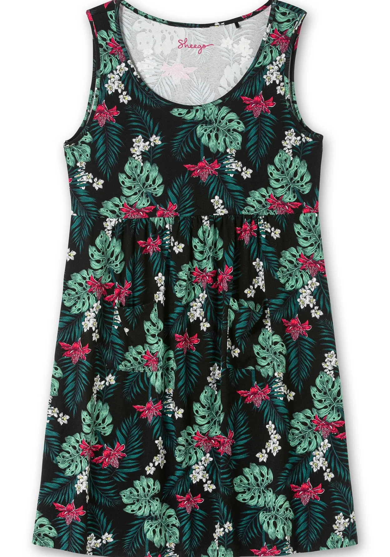 Ärmelloses Jerseykleid mit Fronttaschen<sheego Clearance