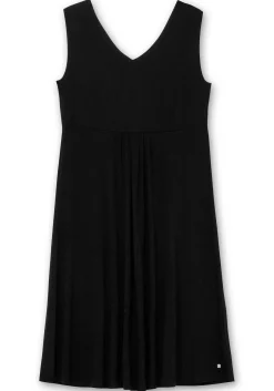 Ärmelloses Jerseykleid mit Raffung vorn<sheego Hot