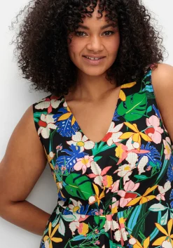 Ärmelloses Jerseykleid mit Blumendruck<sheego by Joe Browns Sale