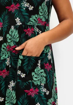 Ärmelloses Jerseykleid mit Fronttaschen<sheego Clearance