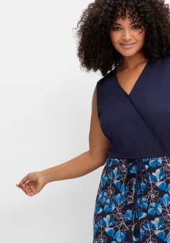 Ärmelloses Maxikleid in Wickeloptik<sheego Online