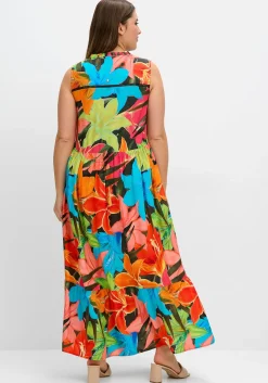 Ärmelloses Maxikleid mit Blumenprint<sheego Sale