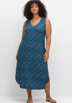 Ärmelloses Midi-Jerseykleid mit Ornamentprint<sheego New