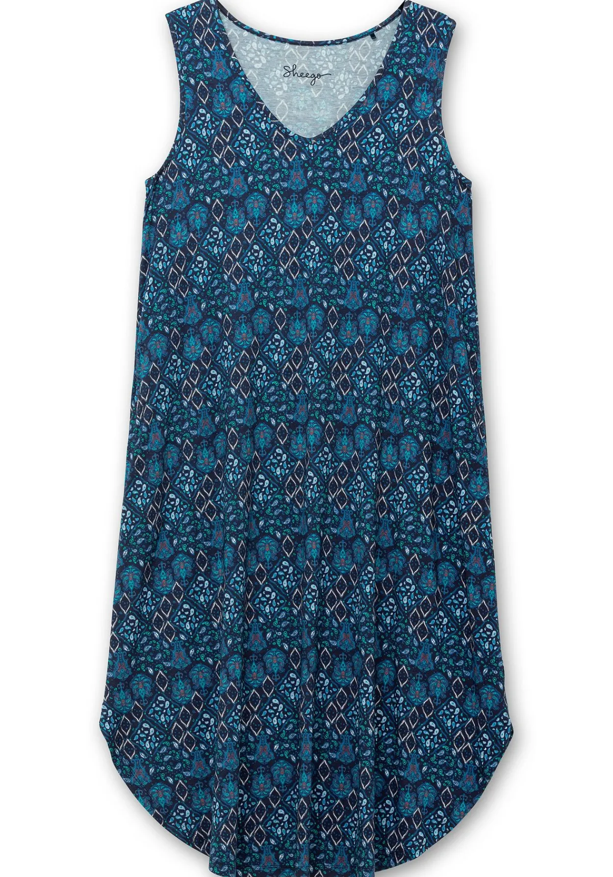 Ärmelloses Midi-Jerseykleid mit Ornamentprint<sheego New