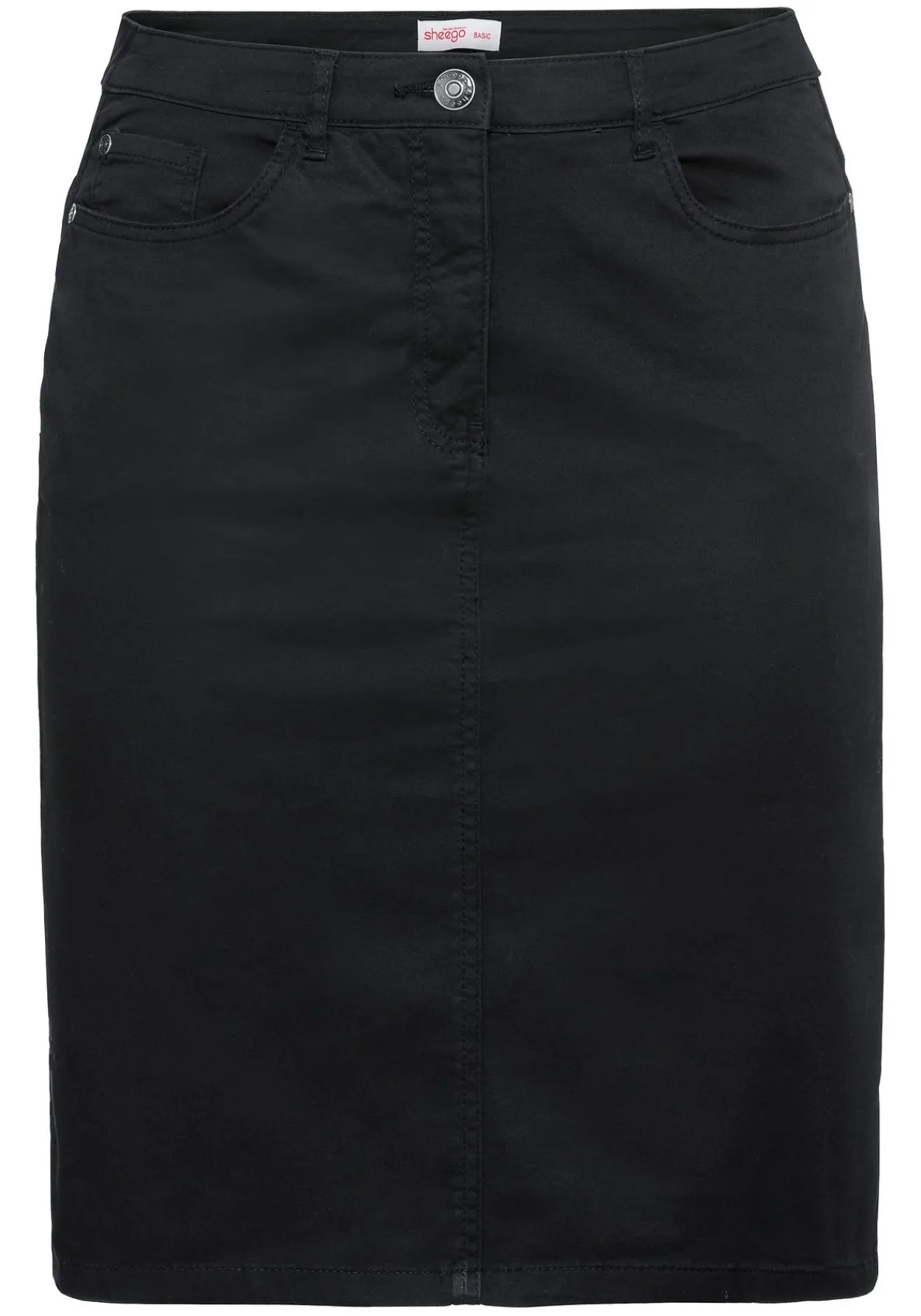 Rock in kniefreier Länge, aus Baumwoll-Twill<sheego Clearance