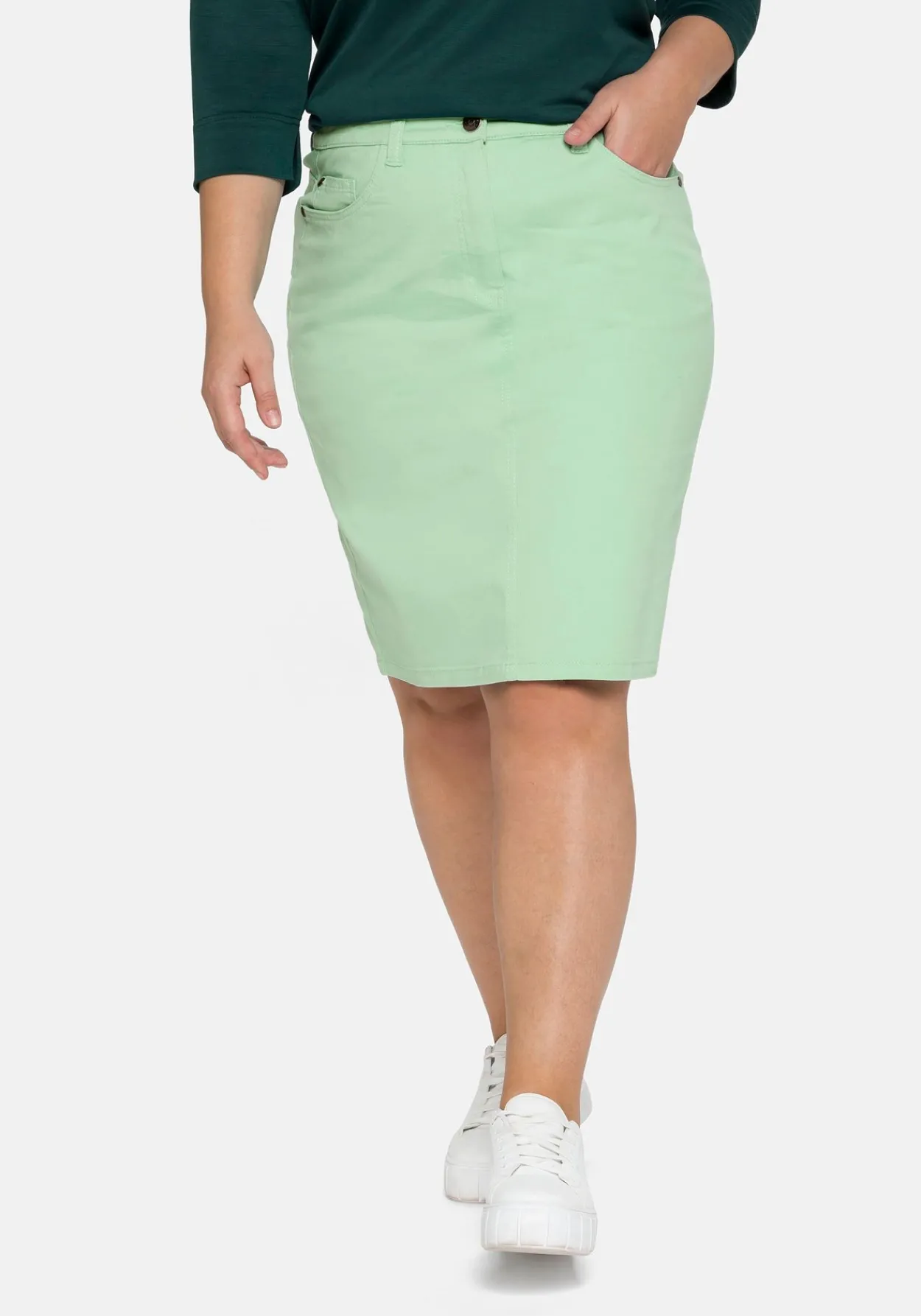 Rock in kniefreier Länge, aus Baumwoll-Twill<sheego Best