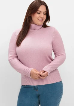 Rollkragenpullover mit Rippbündchen<sheego Online