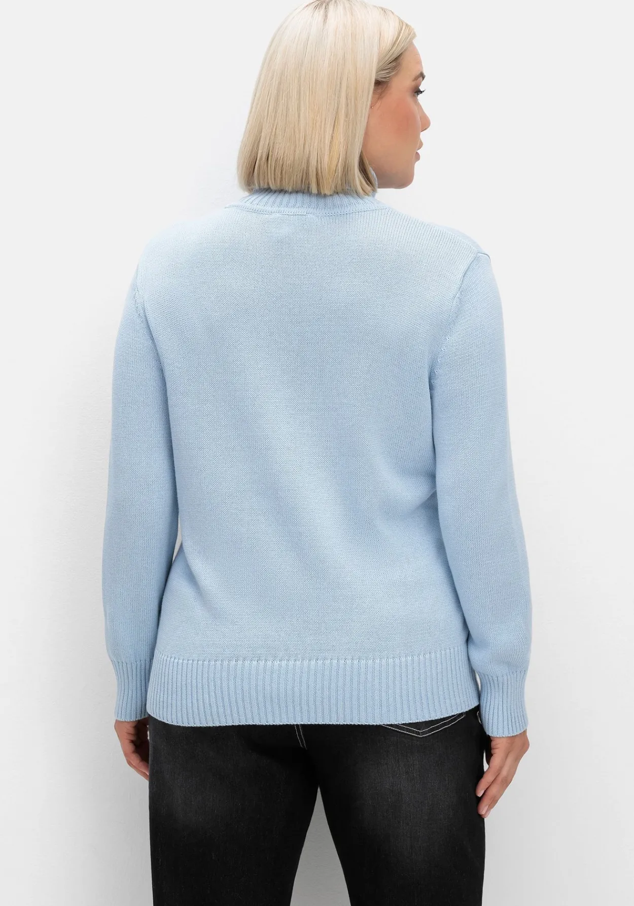 Rollkragenpullover mit Rippbündchen<sheego Best