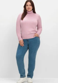 Rollkragenpullover mit Rippbündchen<sheego Online