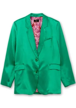 Satin-Blazer mit Kontrast-Innenfutter<sheego loves miss goodlife Outlet