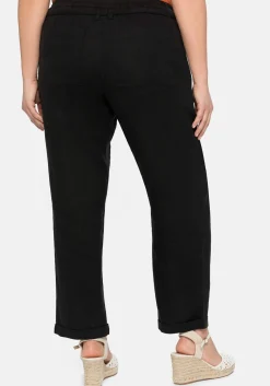 Schlupfhose im Leinen-Mix.<sheego Hot