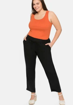 Schlupfhose im Leinen-Mix.<sheego Hot