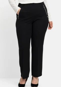 Schlupfhose mit Bügelfalten und Deko-Zipper<sheego Discount