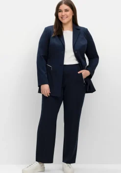 Schlupfhose mit Bügelfalten und Deko-Zipper<sheego Sale