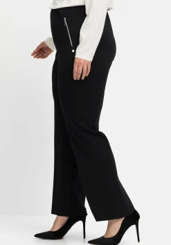 Schlupfhose mit Bügelfalten und Deko-Zipper<sheego Discount