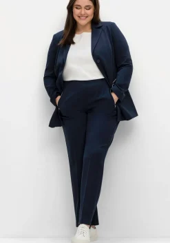 Schlupfhose mit Bügelfalten und Deko-Zipper<sheego Sale