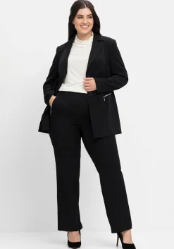 Schlupfhose mit Bügelfalten und Deko-Zipper<sheego Discount