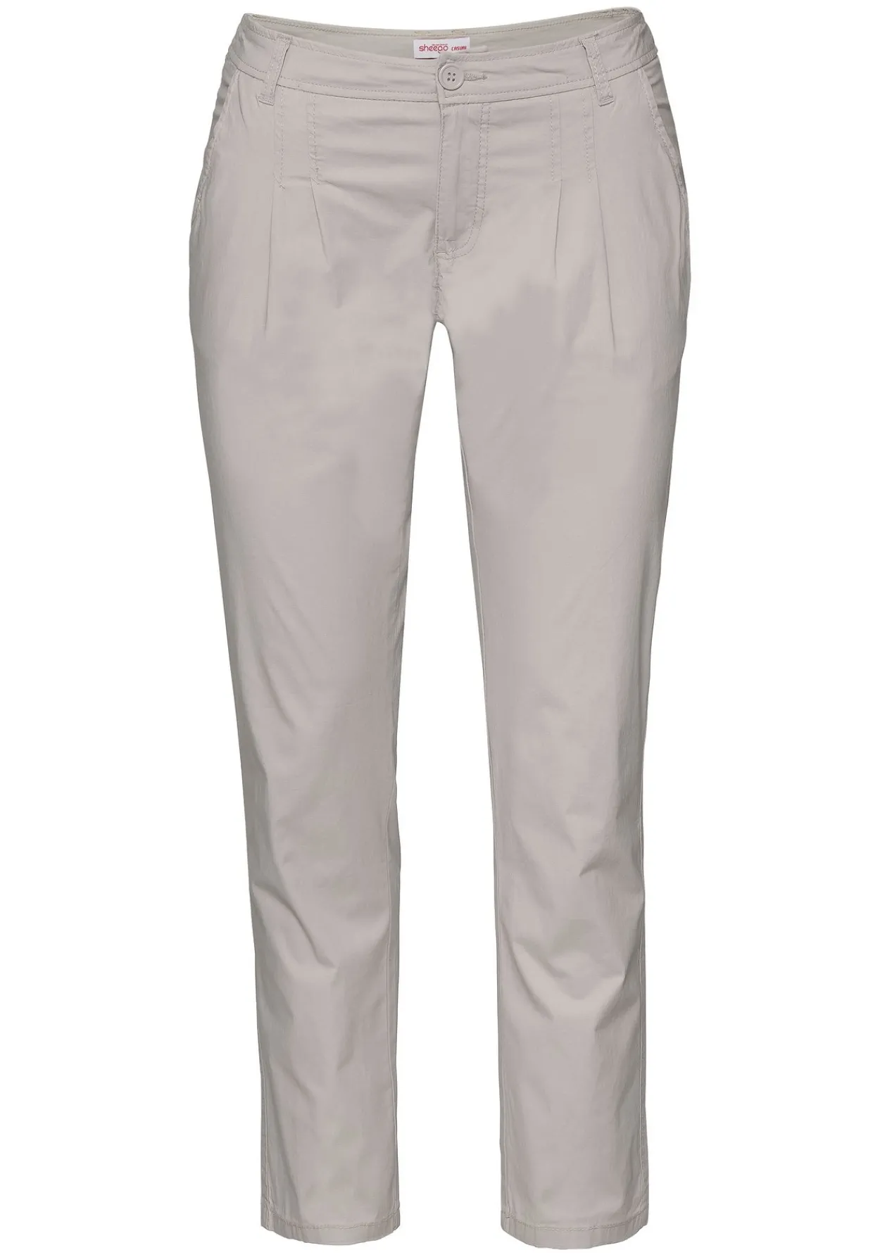 Schmal zulaufende Chinohose mit Bundfalten<sheego Sale