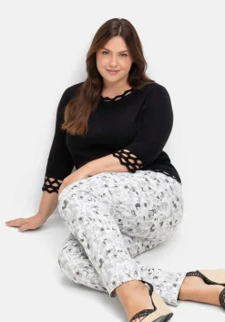 Schmale Bengalinhose mit Alloverdruck<sheego New