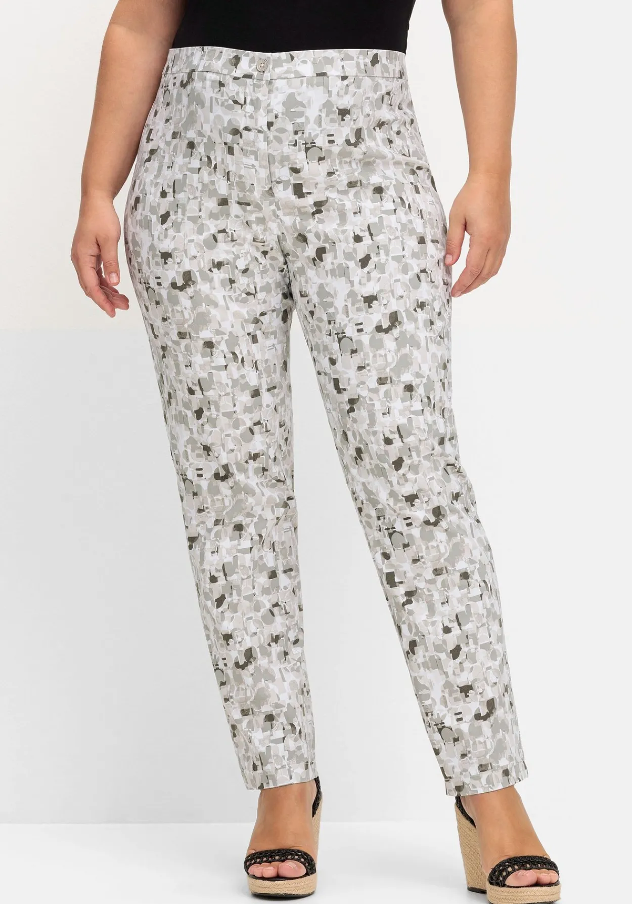 Schmale Bengalinhose mit Alloverdruck<sheego New