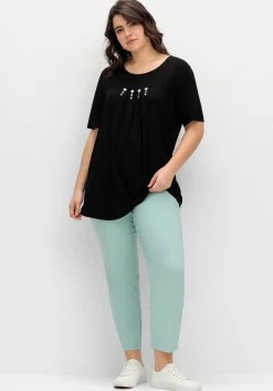 Schmale Bengalin-Schlupfhose mit dekorativem Bund<sheego New