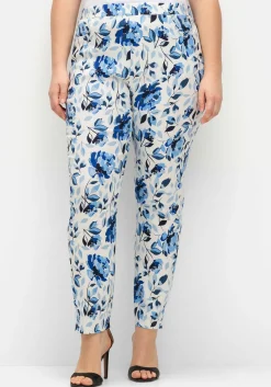 Schmale Bengalin-Schlupfhose mit Blumendruck<sheego New