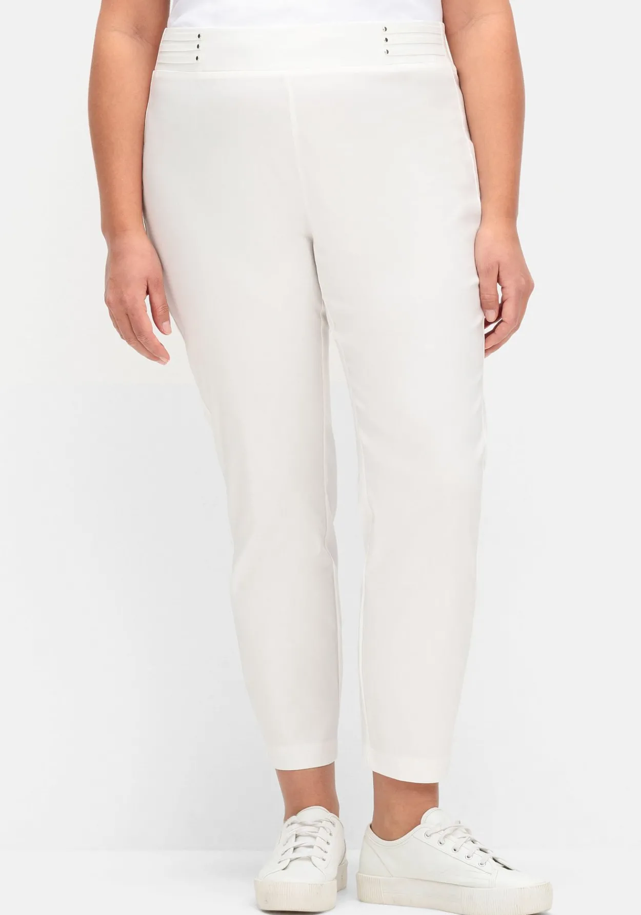 Schmale Bengalin-Schlupfhose mit dekorativem Bund<sheego Sale