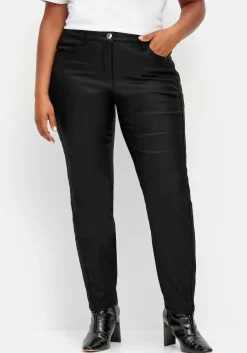 Schmale beschichtete Thermohose, innen angeraut<sheego Outlet