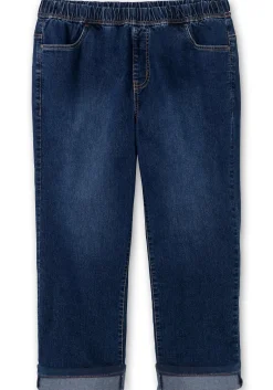 Schmale Caprijeans mit Saumumschlag<sheego Outlet