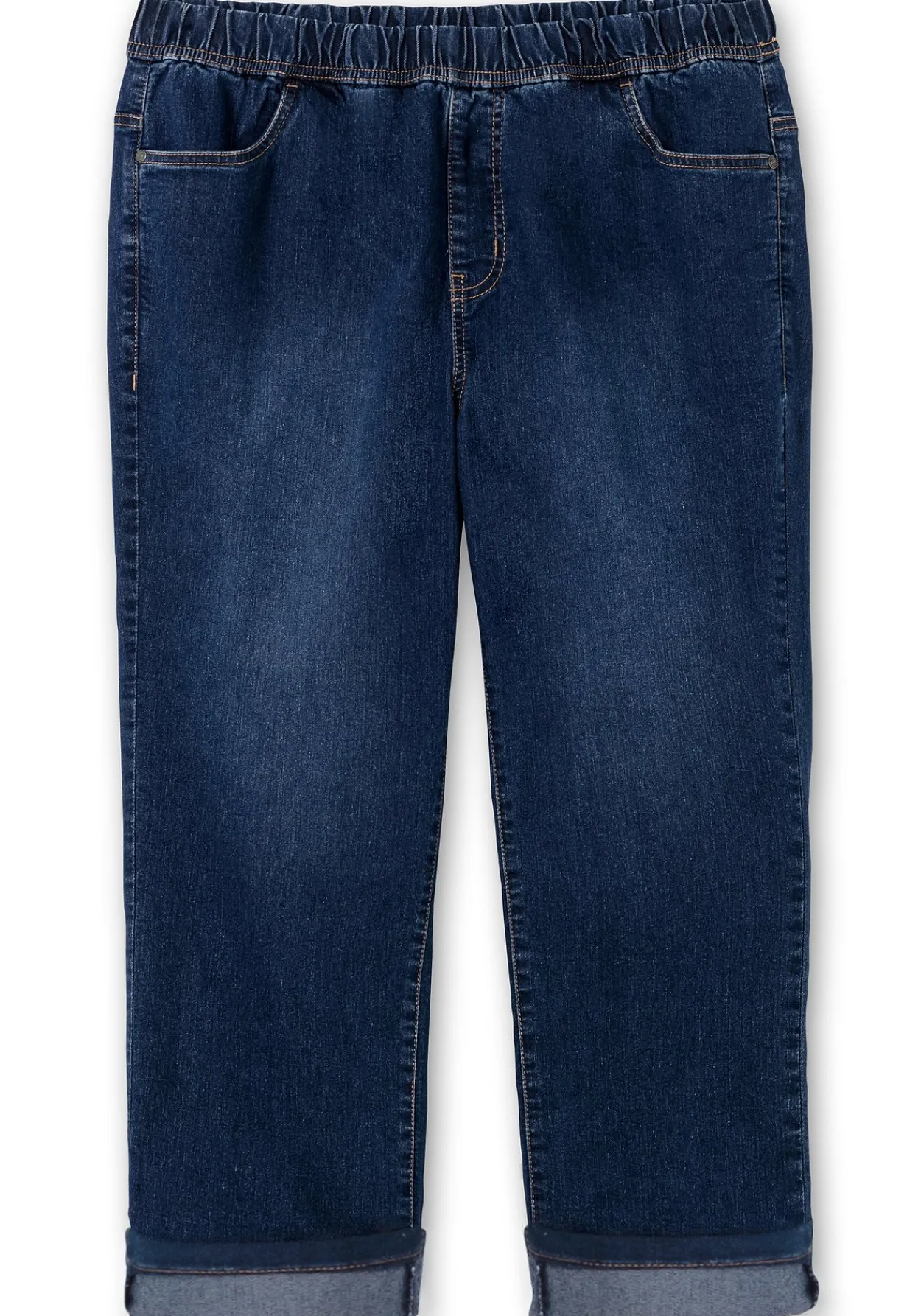 Schmale Caprijeans mit Saumumschlag<sheego Outlet