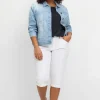 Schmale Caprijeans mit Used-Effekten<sheego Hot