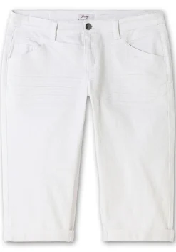 Schmale Caprijeans mit Used-Effekten<sheego Hot