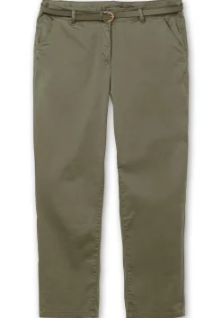 Schmale Chinohose mit Gürtel<sheego Clearance